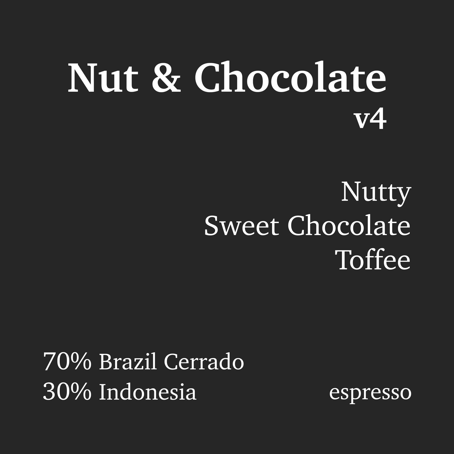 Nut & Chocolate - Espresso Blend
